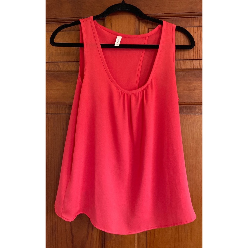 Womens M Tank Tulip Back Chiffon Summer Beach Chic Layering Party Chic Vacation